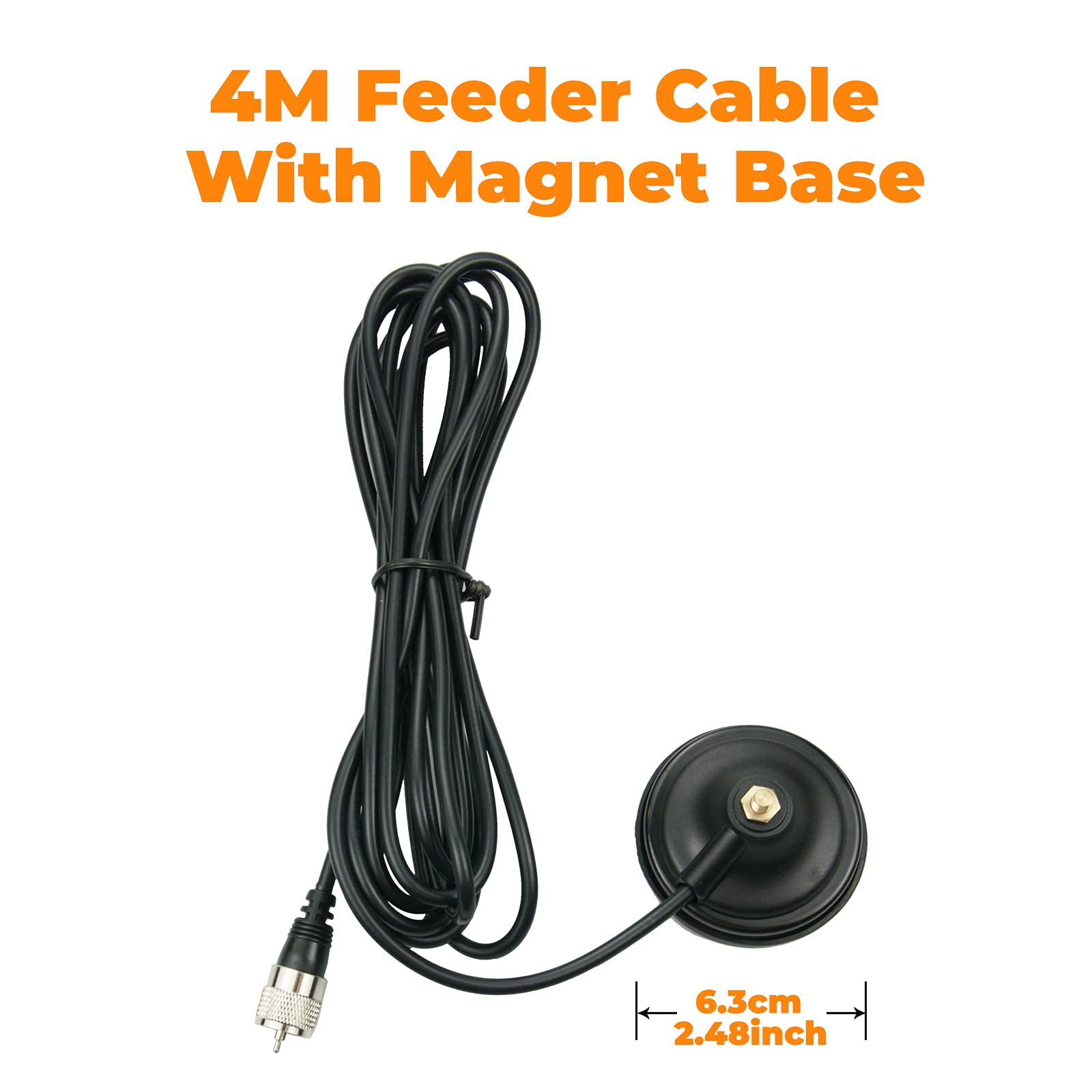 Amazon.com: 26-28MHz CB Radio Antenna Mag-1345 Magnet Base with 4